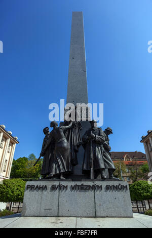 Gedenkstätte "Prag an seinen siegreichen Söhne", Prag, Tschechische Republik Stockfoto