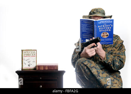 Konservative und Patrioten Glauben an das Recht zu halten und Waffen tragen. Stockfoto