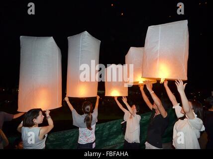 Loy Krathong Yee Peng Festival Chiang Mai in Thailand Stockfoto