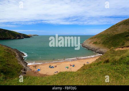 Ein Blick auf die Cardigan Bay von Mwnt Strand gesehen Stockfoto