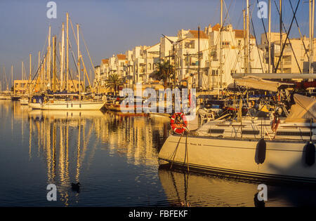 Hafen, Almerimar. Provinz Almeria, Andalusien, Spanien. Stockfoto