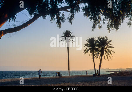 Rompillo Strand, Roquetas de Mar.Almeria Provinz, Andalusien, Spanien. Stockfoto