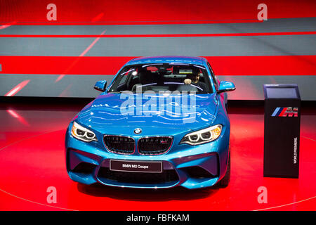 Detroit, Michigan - The BMW M2 Coupé auf dem Display auf der North American International Auto Show. Stockfoto