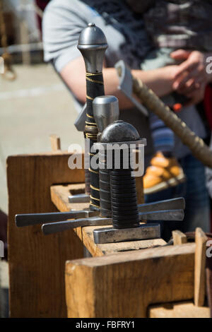 Dekoration auf einem Knoght-Festival im Sommer. Stockfoto