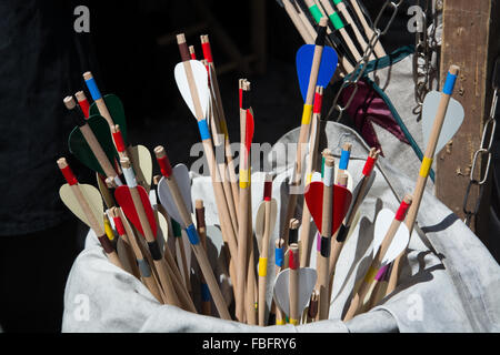 Dekoration auf einem Knoght-Festival im Sommer. Stockfoto