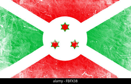 Die Flagge Burundi Stockfoto