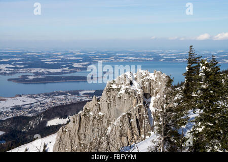 Chiemsee ist ein Süßwassersee in Bayern, Deutschland, zwischen Rosenheim, Deutschland, und Salzburg, Österreich. Es ist oft der Bav genannt. Stockfoto