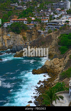 Küste Acapulco Mexiko Sierra Madre del Sur Berge Stockfoto