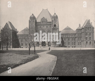 Palast des Parlaments, Toronto, Kanada. Ontario Legislative Building, print 1895 Stockfoto