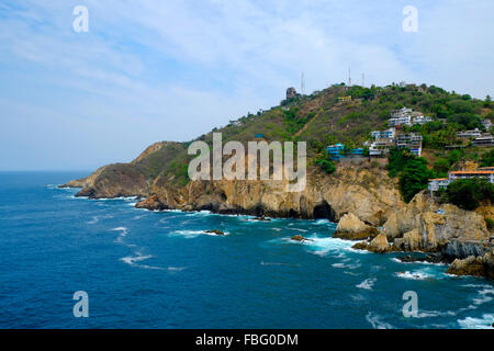 Küste Acapulco Mexiko Sierra Madre del Sur Berge Stockfoto