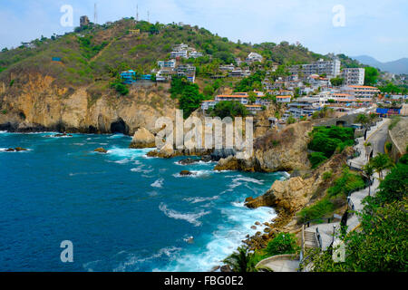 Küste Acapulco Mexiko Sierra Madre del Sur Berge Stockfoto