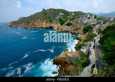 Küste Acapulco Mexiko Sierra Madre del Sur Berge Stockfoto