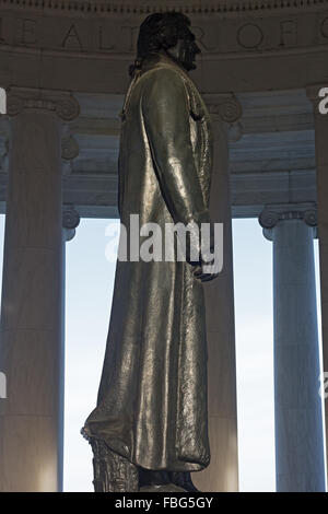 Thomas Jefferson Statue innen sein Denkmal in Washington DC, USA. Stockfoto