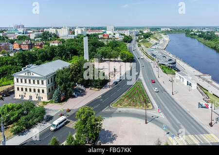 Blick auf historische Zentrum von Tjumen. Russland Stockfoto