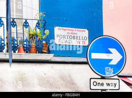 Portobello Road, königliche Bourough von Kensington und Chelsea, Portobello Road, Notting Hill, London, england Stockfoto