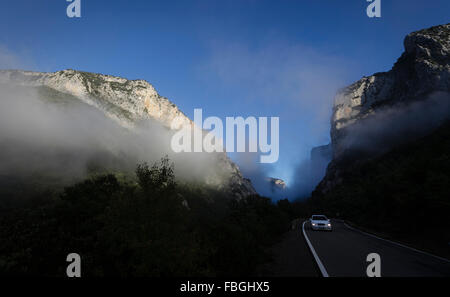 Foz de Burgui, Burgui, Navarra. Spanien Stockfoto