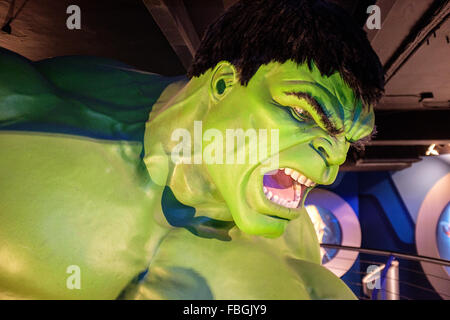 Der unglaubliche Hulk Wachsfigur bei Madam Tussauds, London Stockfoto