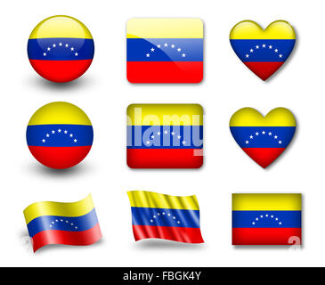 Die venezolanische Fahne Stockfoto