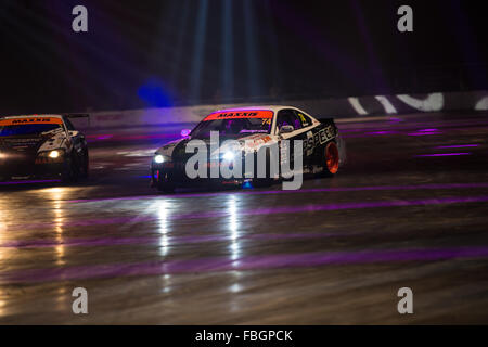 Birmingham, Vereinigtes Königreich. 16. Januar 2016. Japspeed driften team unterhalten die Massen in das Live Action Arena Credit: Steven Reh/Alamy Live News Stockfoto