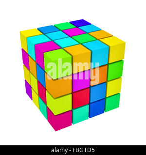 Arrays von Cubes. Bunte Würfel Stockfoto