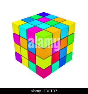 Arrays von Cubes. Bunte Würfel Stockfoto