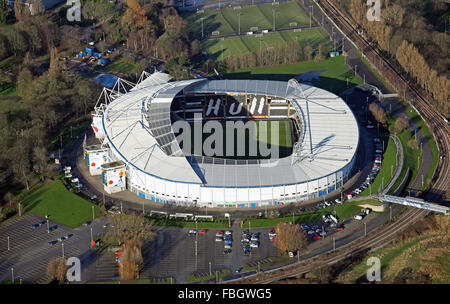 Luftaufnahme von Hull City FC KC Stadium Fußballplatz, UK Stockfoto