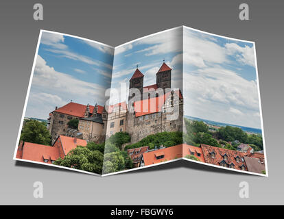 Schloss Und Stiftskirche St. Servatius Auf Dem Schlossberg, Quedlinburg, Sachsen-Anhalt, Deutschland, Europa | Burg und Colleg Stockfoto