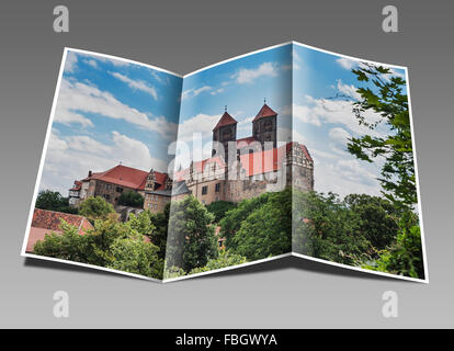 Schloss Und Stiftskirche St. Servatius Auf Dem Schlossberg, Quedlinburg, Sachsen-Anhalt, Deutschland, Europa | Burg und Colleg Stockfoto