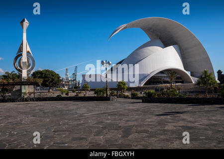 Das Auditorio Adan Martin Auditorium gebaut vom Architekten Santiago Calatrava in Santa Cruz, Teneriffa, Kanarische Inseln, Spanien. Stockfoto