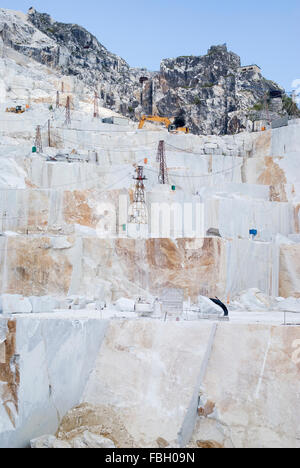 Marmor-Steinbruch in Carrara, Italien Stockfoto