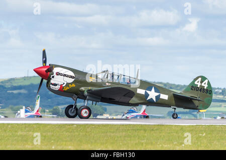 Curtiss p-40 Warhawk Rollen vor dem Take-off Stockfoto