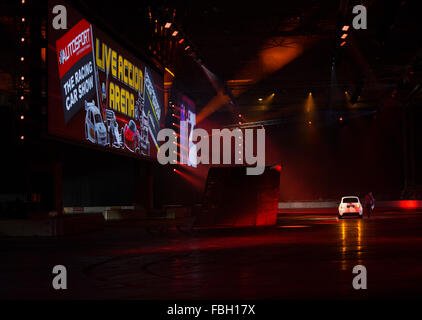 Birmingham, UK, 16. Januar 2016. Der Beginn der Autosport Live Action Arena-Show im NEC in Birmingham UK Credit: Steven Reh/Alamy Live News Stockfoto