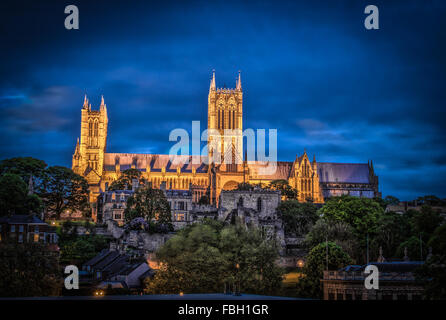 Lincoln Kathedrale HDR Stockfoto