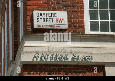 Gayfere Street SW1 in der Stadt Westminster in der Stadt London England GB UK 2015 Stockfoto