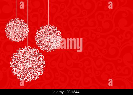 Einfache Weihnachtskarte mit floralen Motiven. Stock Vektor