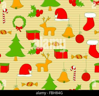 Musterdesign Weihnachten doodle Stock Vektor