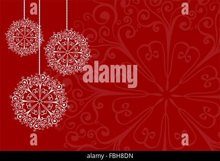 Weihnachtskarte mit abstrakten floralen Design. Stock Vektor