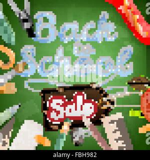 Zurück zu Schule-Verkauf. EPS 10 Stock Vektor