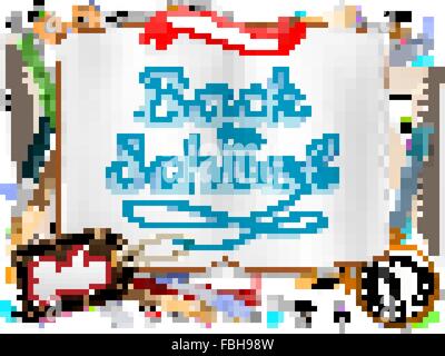 Zurück zu Schule Verkauf Design. EPS 10 Stock Vektor