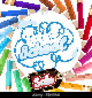 Bunte Bleistifte Schule Verkauf. EPS 10 Stock Vektor