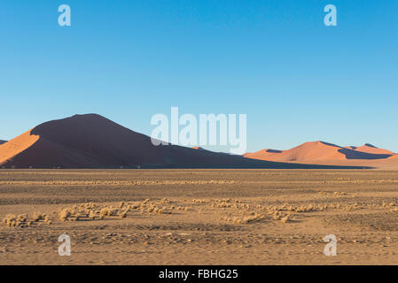 Sanddünen, Sossusvlei, Namib-Wüste, Namib-Naukluft-Park, Hardap Region Republik Namibia Stockfoto