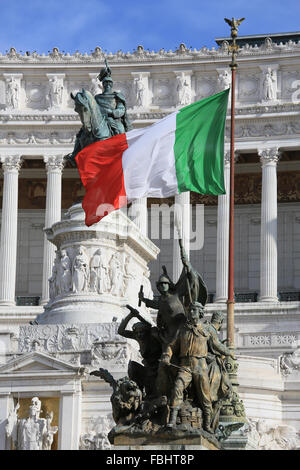 Nationales Denkmal von Viktor Emanuel II., Rom, Italien. Stockfoto