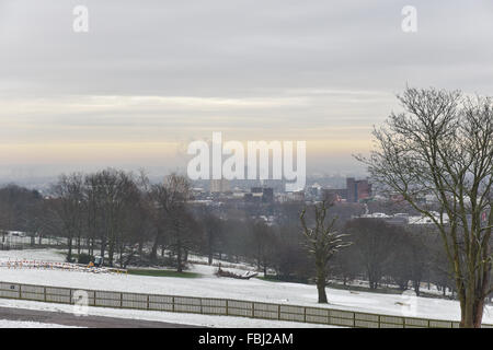 Alexandra Palace, London, UK. 17. Januar 2016. Schnee in London. Schnee im Alexandra Palace Credit: Matthew Chattle/Alamy Live-Nachrichten Stockfoto