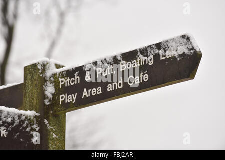 Alexandra Palace, London, UK. 17. Januar 2016. Schnee in London. Schnee im Alexandra Palace Credit: Matthew Chattle/Alamy Live-Nachrichten Stockfoto