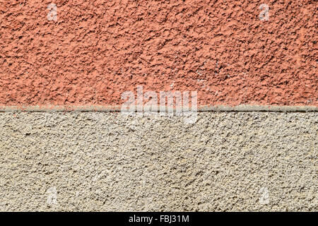 Hintergrund aus dem Zement, erschüttert ist, an einer Wand zu schäumen. Textur der Veredelung von Wänden. Stockfoto