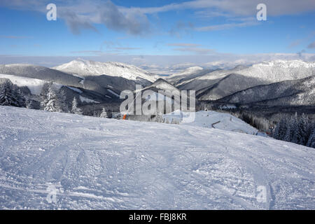 Blick vom Lukova in Jasna. Demianovska Dolina, Slowakei. Stockfoto