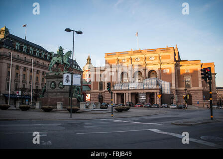 Königliche schwedische Nationaloper, Gustav Adolf Platz, Stockholm Stockfoto