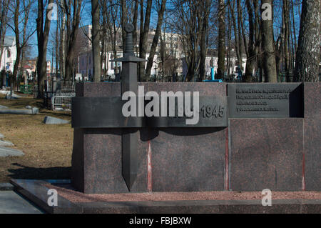 Bett der Ehre. Zweiten Weltkrieg. Minsk. Belarus. Zentralfriedhof Stockfoto