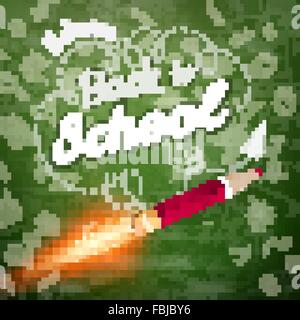 Zurück zu Schule Abbildung. EPS 10 Stock Vektor