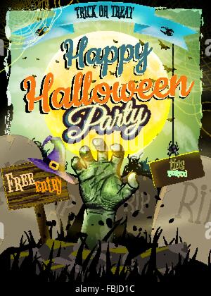 Einladung zu Zombie Party. EPS 10 Stock Vektor